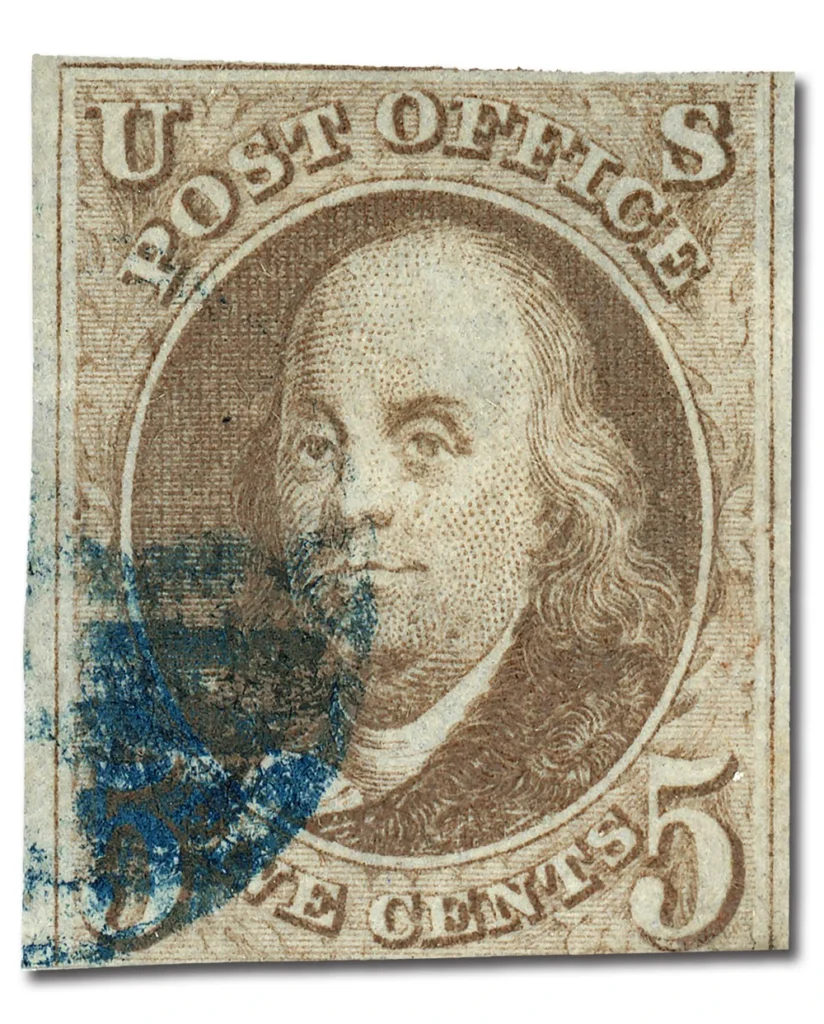 1 1847 5c Benjamin Franklin Red Brown Thin Bluish Wove Paper Imperf 1 1847 5c Benjamin Franklin Red Brown Thin Bluish Wove Paper Imperf