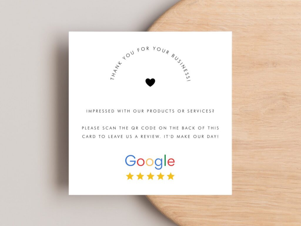 5 Star Review Card 5 Star Review Card