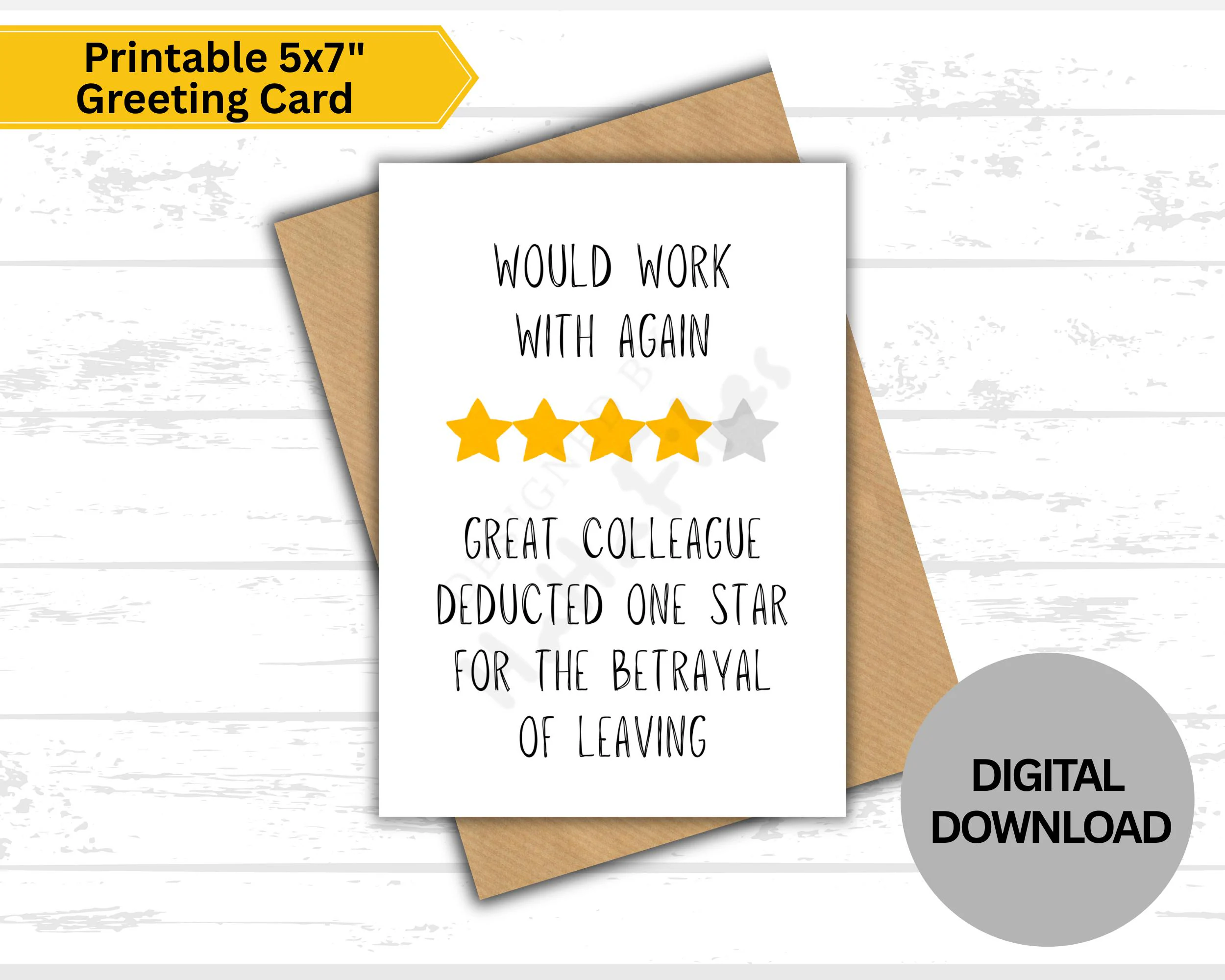 5 Star Review Card