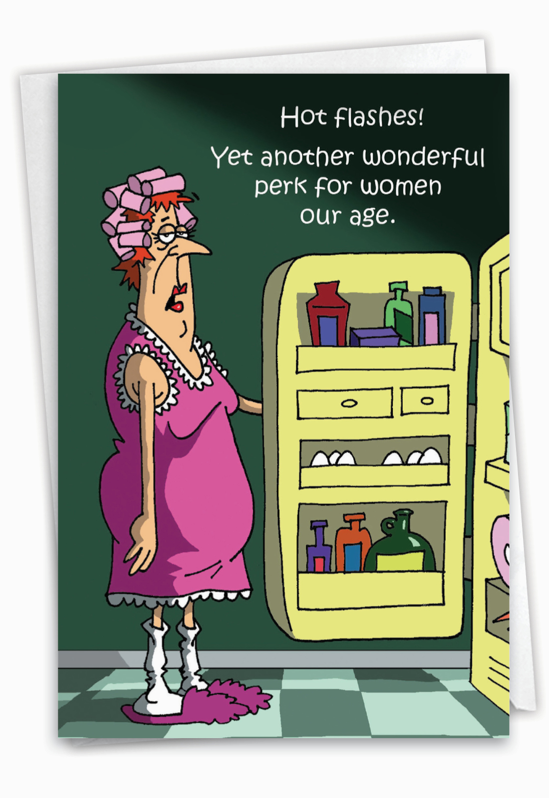 5352 Dt Walsh Hot Flash Birthday Greeting Card