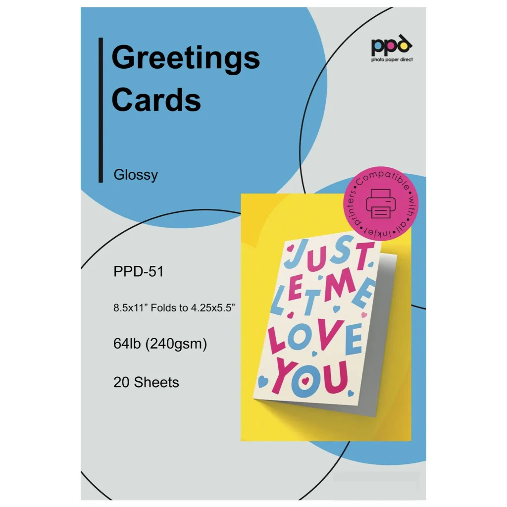 A4 Inkjet Greeting Card Glossy Paper Heavyweight 260g A4 Inkjet Greeting Card Glossy Paper Heavyweight 260g