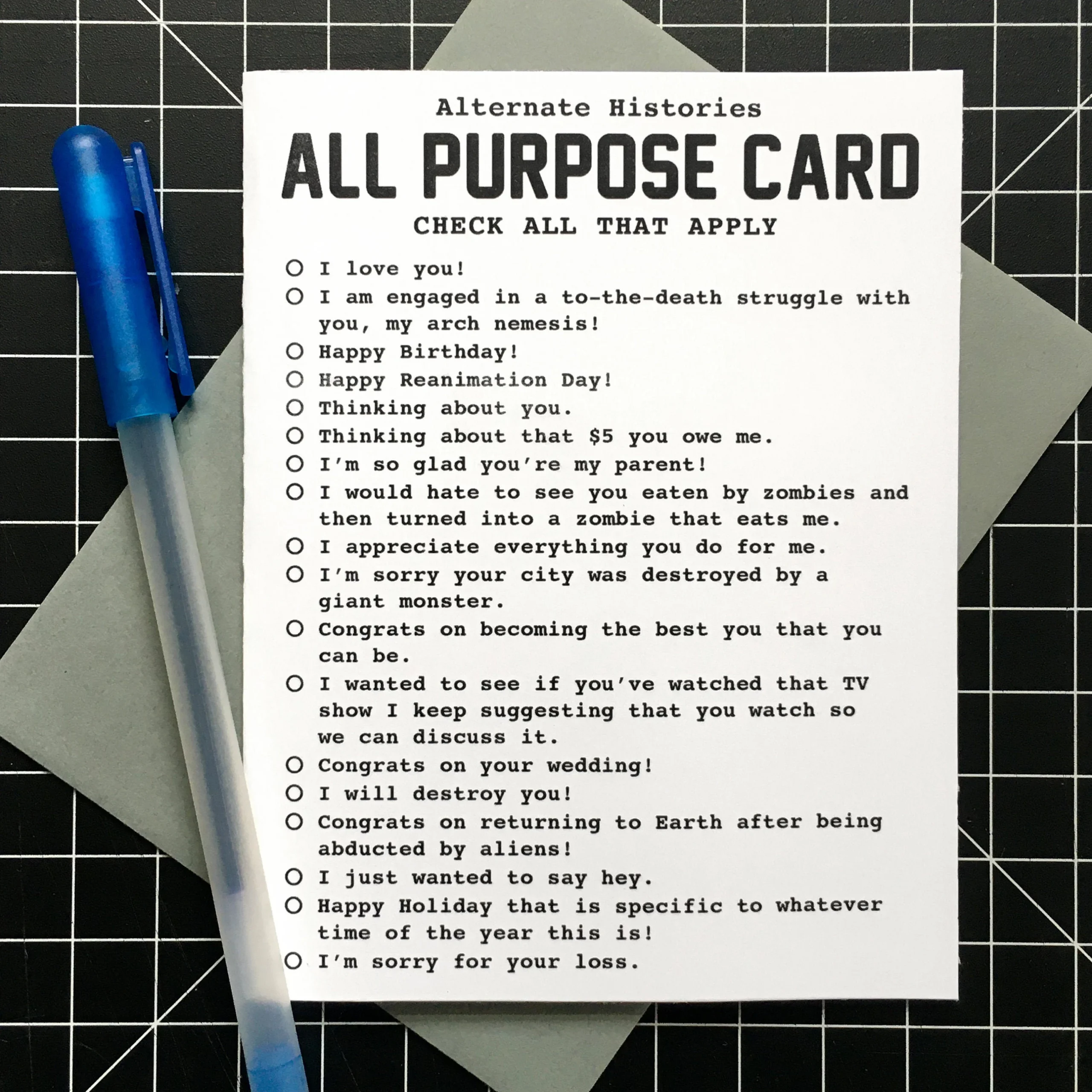 All Purpose Card Greeting Card Multi Use