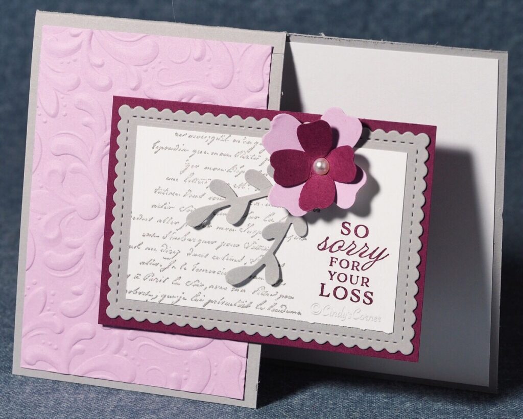 Asymmetric Fancy Fold Sympathy Card