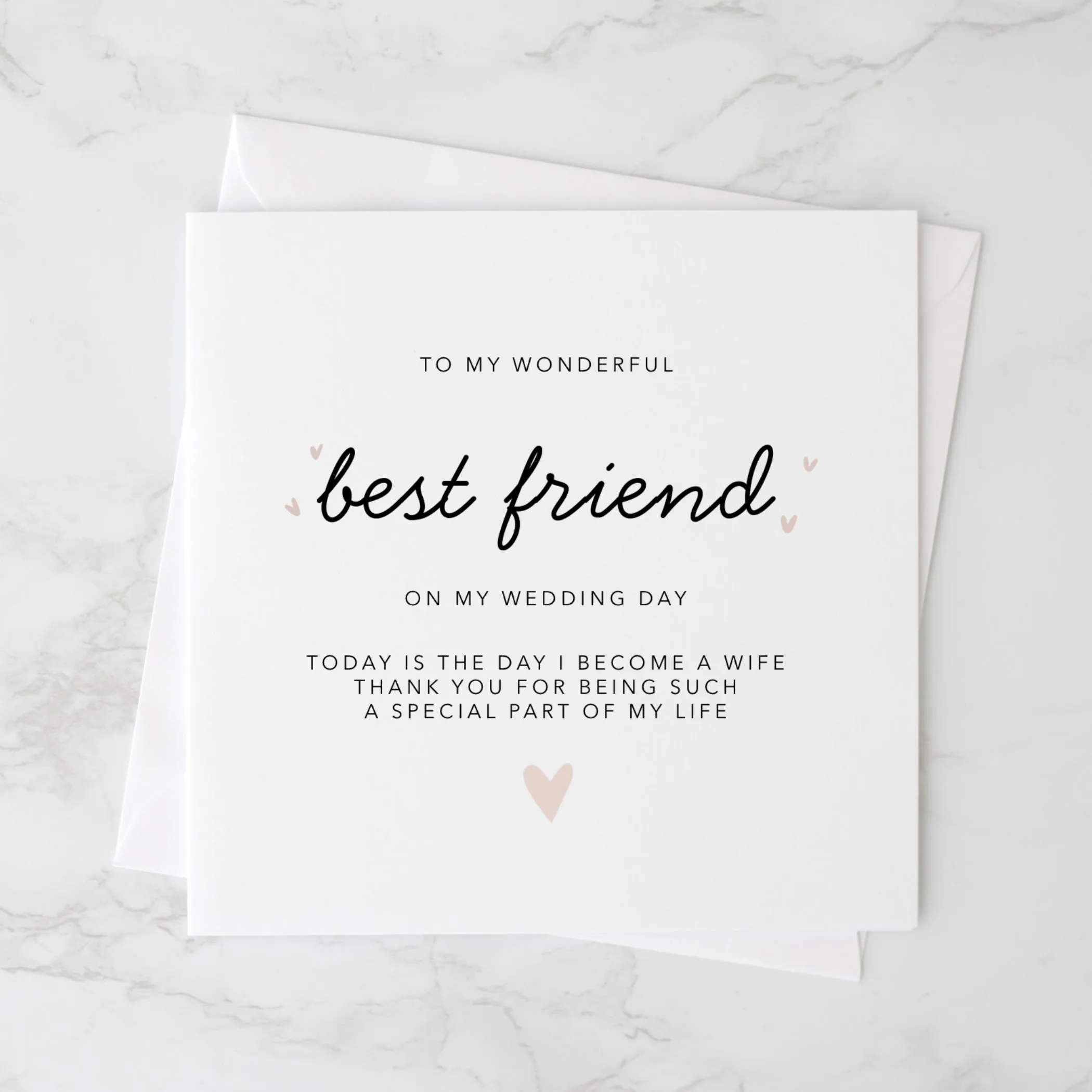 Best Friend Wedding Day Card On My