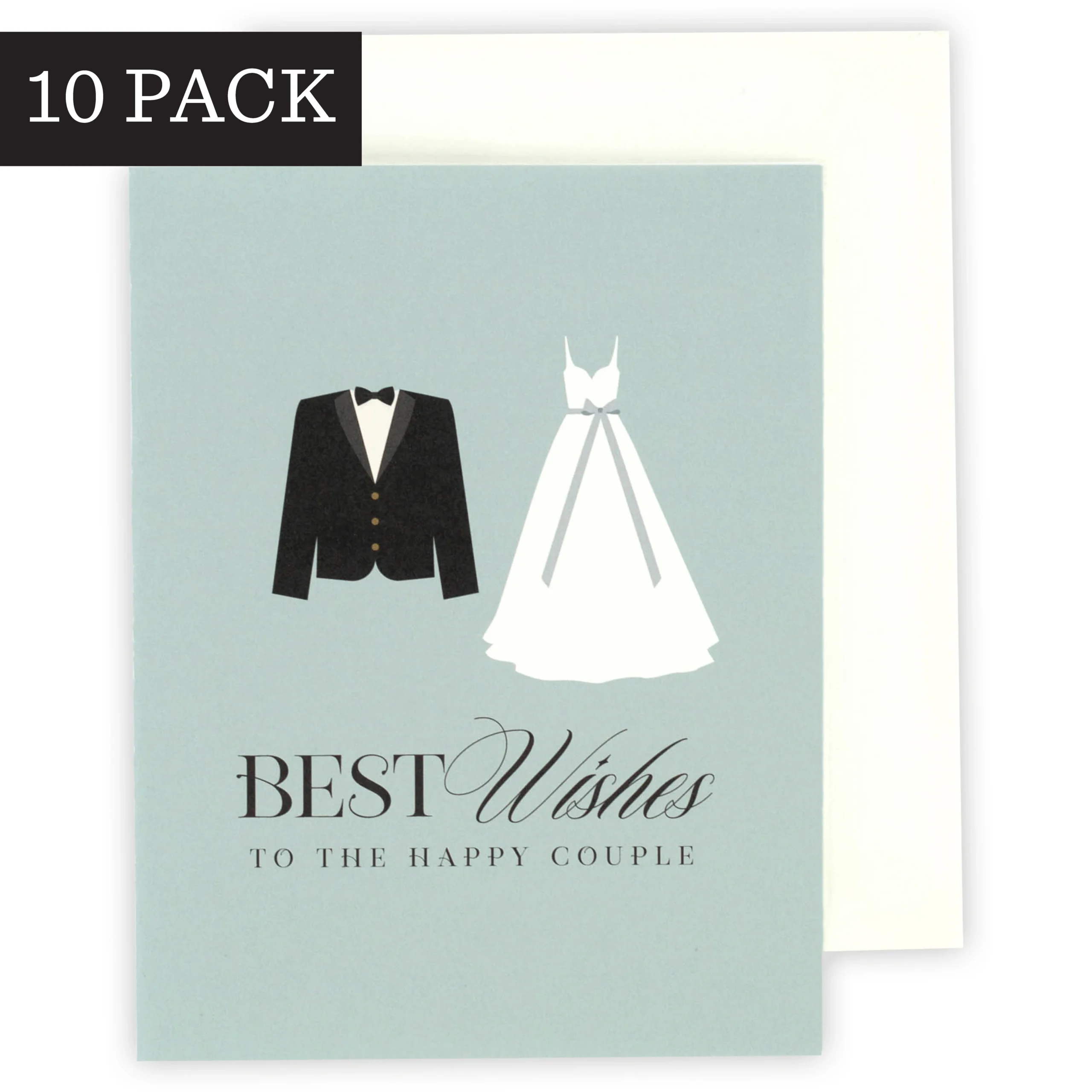 Best Wishes Wedding Greeting Card 10 Pack