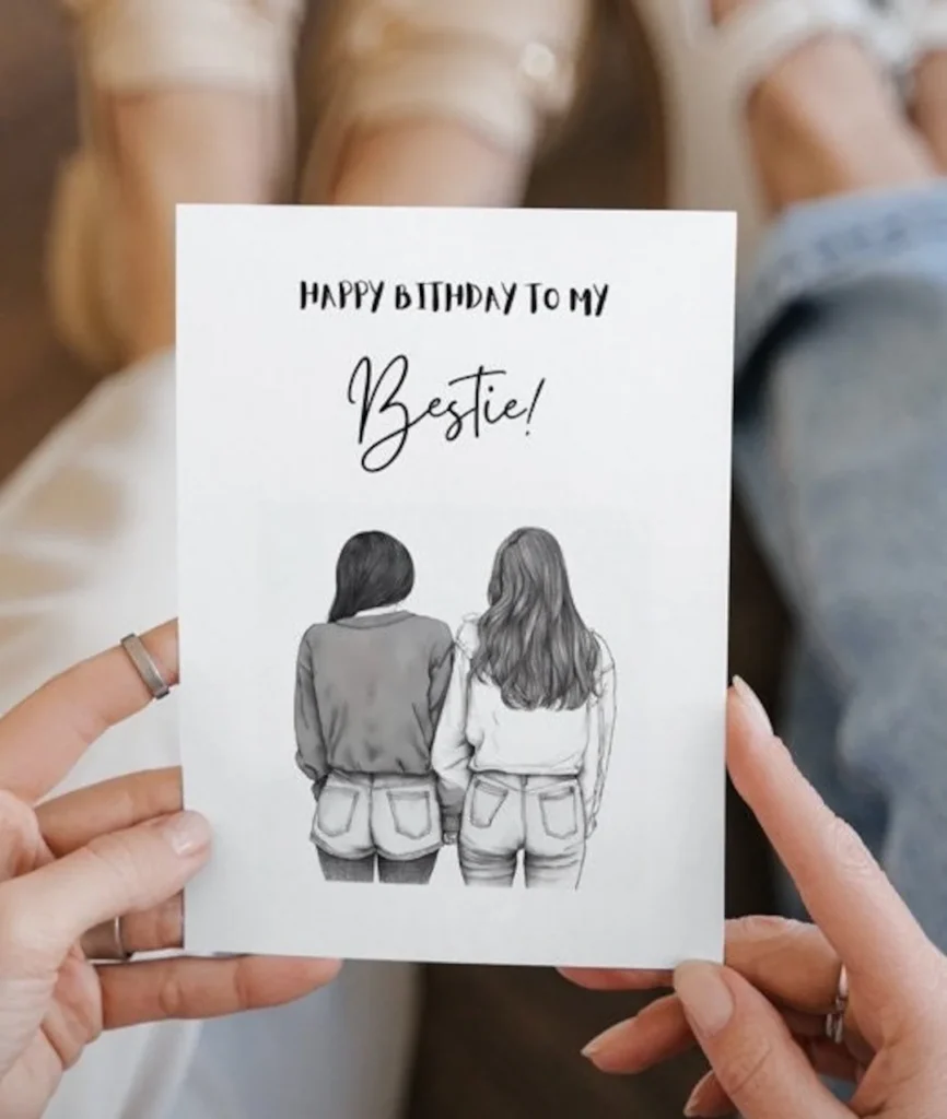 Bestie Birthday Card Best Friend Bestie Birthday Card Best Friend