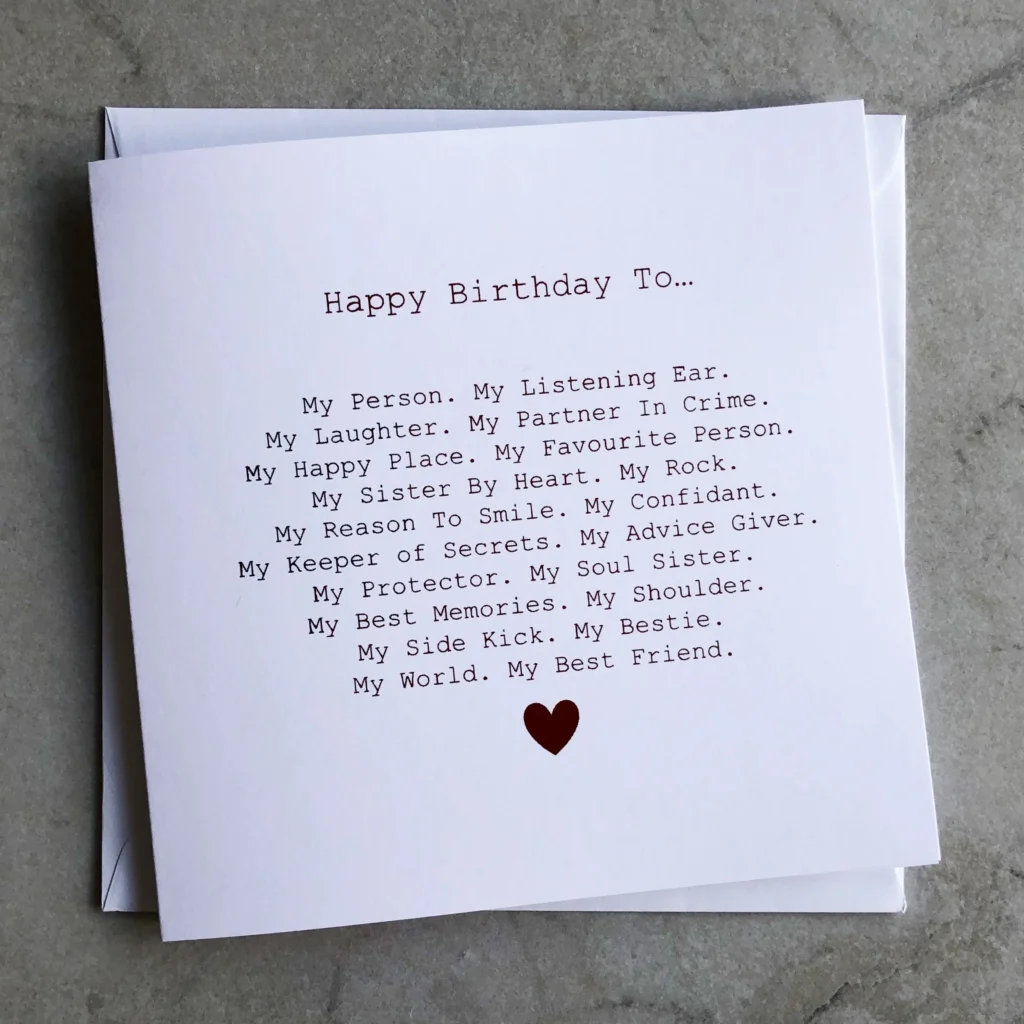 Bestie Birthday Card Birthday Card For Bestie Birthday Card Birthday Card For