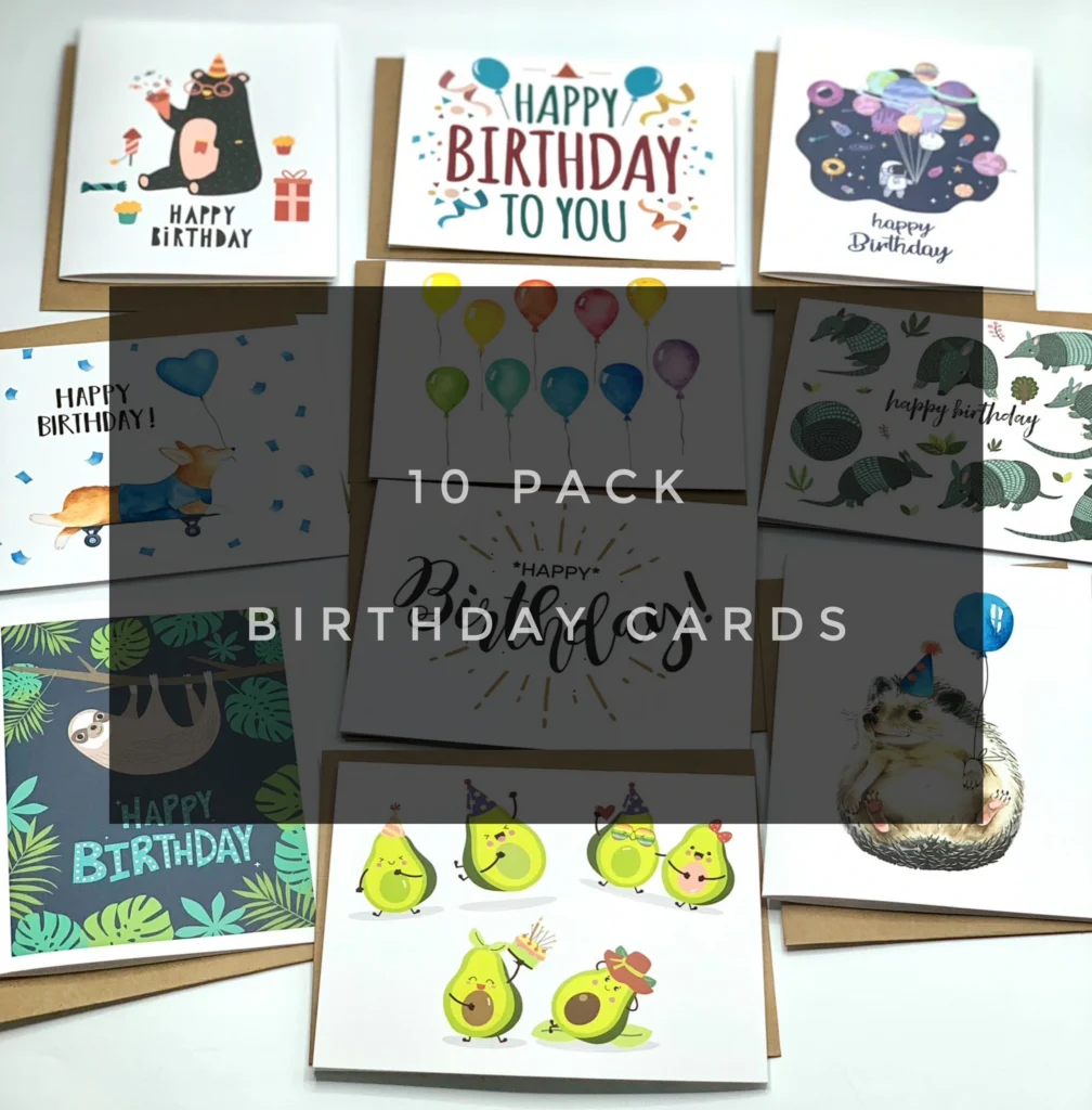 Birthday Card 10 Pack With Envelopes Birthday Card 10 Pack With Envelopes