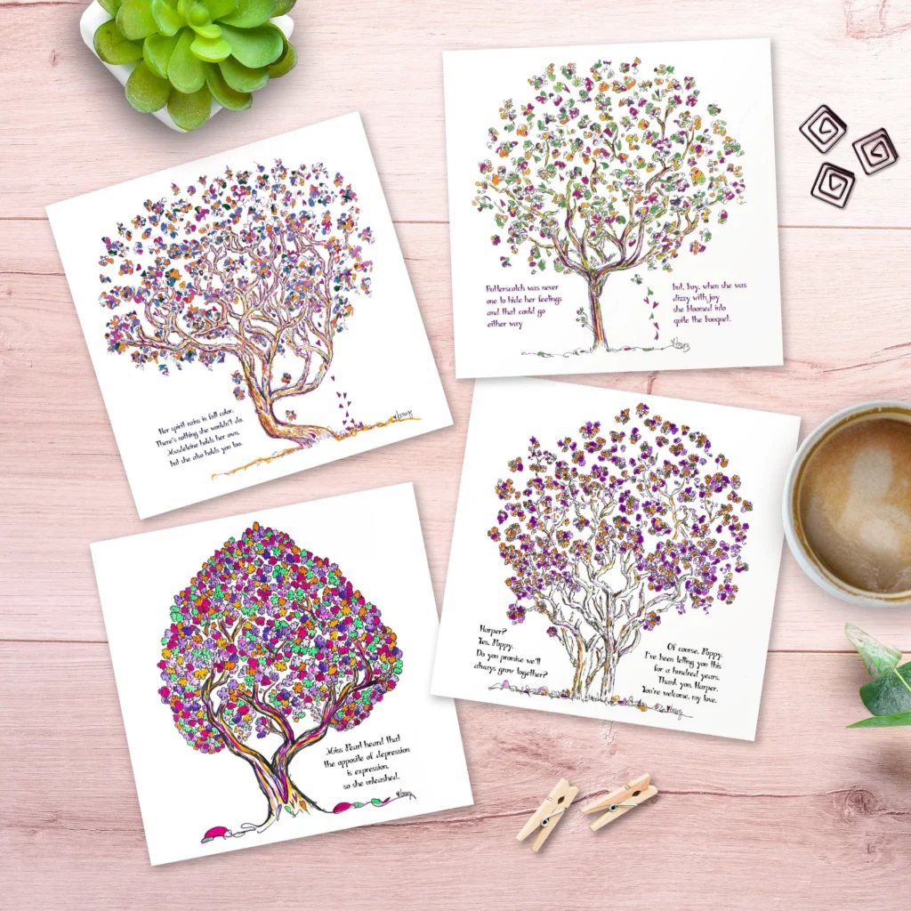 Blooming Greeting Cards 5x5 Folded Pack Of 8 Blooming Greeting Cards 5x5 Folded Pack Of 8
