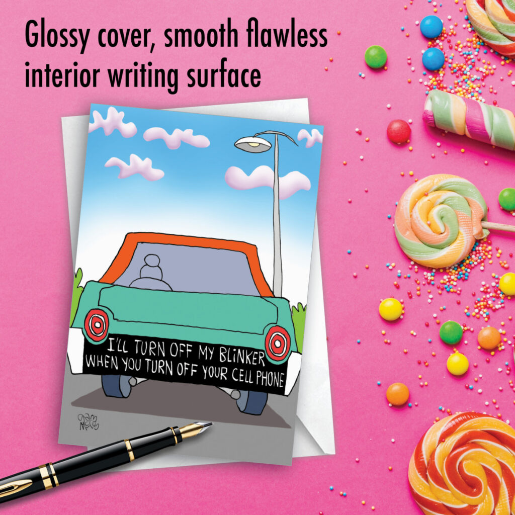 C6366bdg Turn Off Blinker Funny Birthday Card Mccoy Gary