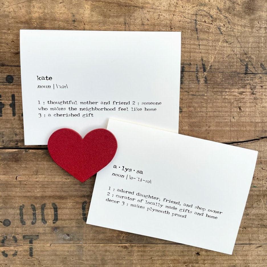Custom Name Definition Greeting Card In Typewriter Font Custom Name Definition Greeting Card In Typewriter Font