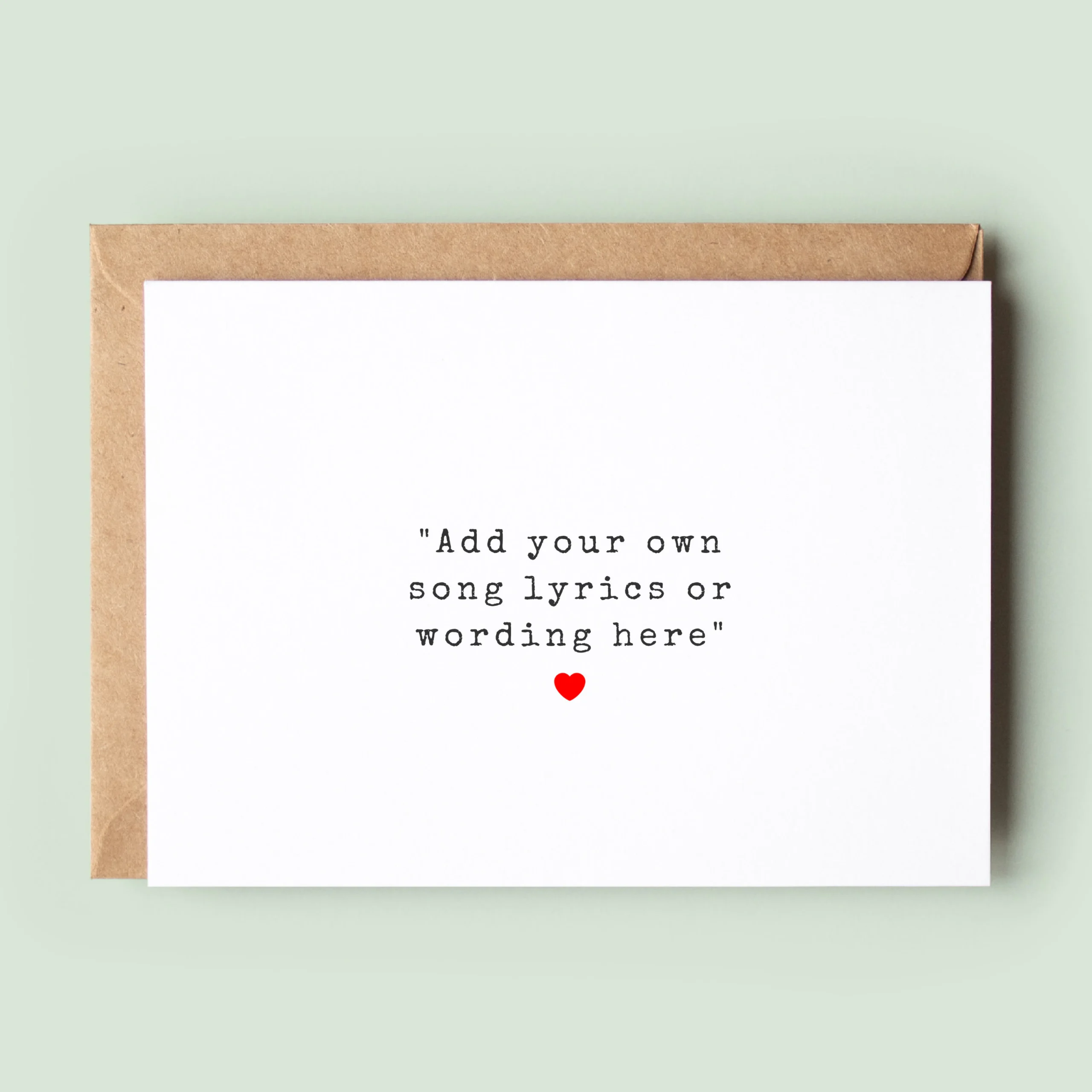Custom Text Card Fully Customisable Card
