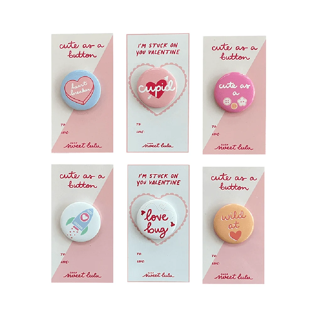 Cute As A Button Valentines Day Card Set Cute As A Button Valentines Day Card Set