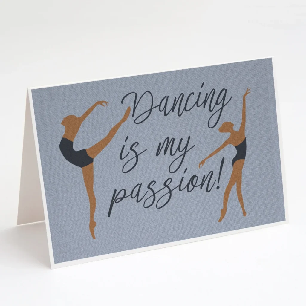 Dancing Is My Passion Greeting Cards And Envelopes Pack Of 8 Dancing Is My Passion Greeting Cards And Envelopes Pack Of 8