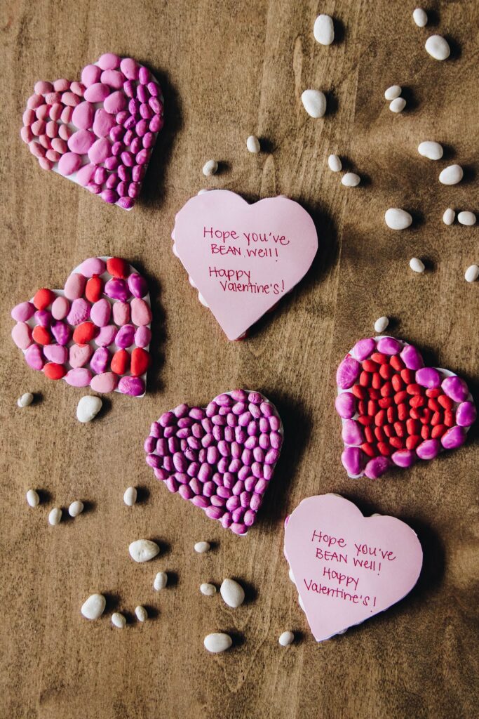Diy Dried Beans Valentines Cards Diy Dried Beans Valentines Cards
