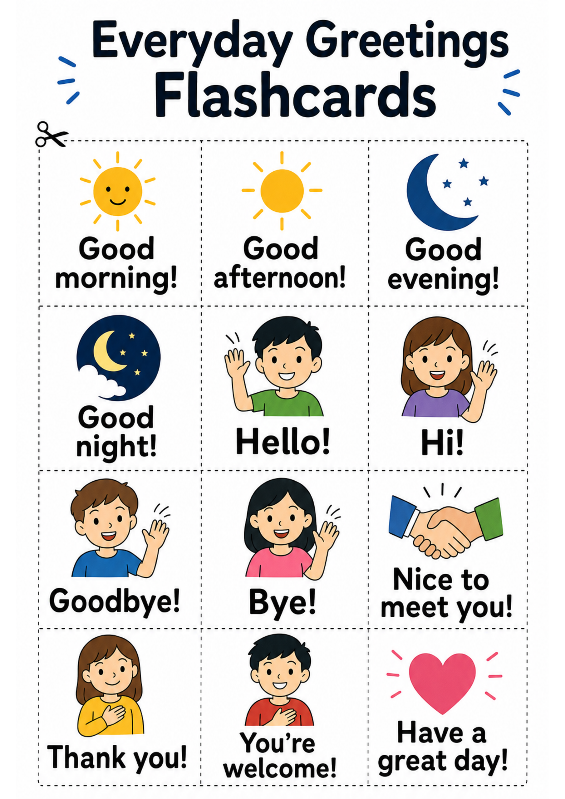 Everyday Greetings Flashcards