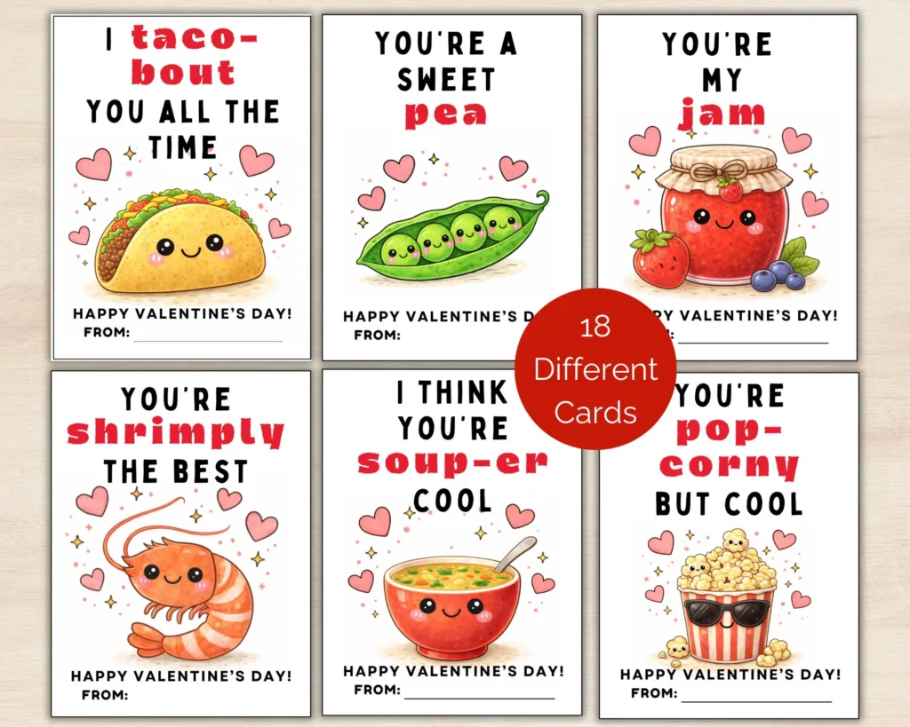 Food Pun Valentine Cards 18 Printable Food Pun Valentine Cards 18 Printable