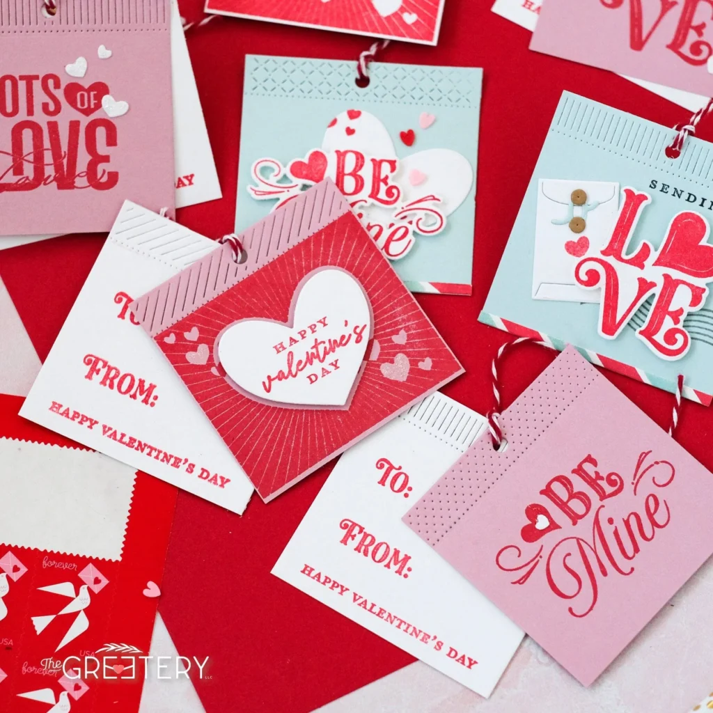 Four Square Valentine Tags Stamp Set Four Square Valentine Tags Stamp Set