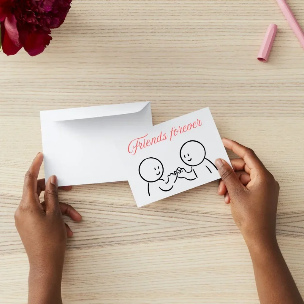 Friendship Card With 1 Envelope 300 Gsm Cold Pressed Paper 13cm X 9cm Pack Of 1