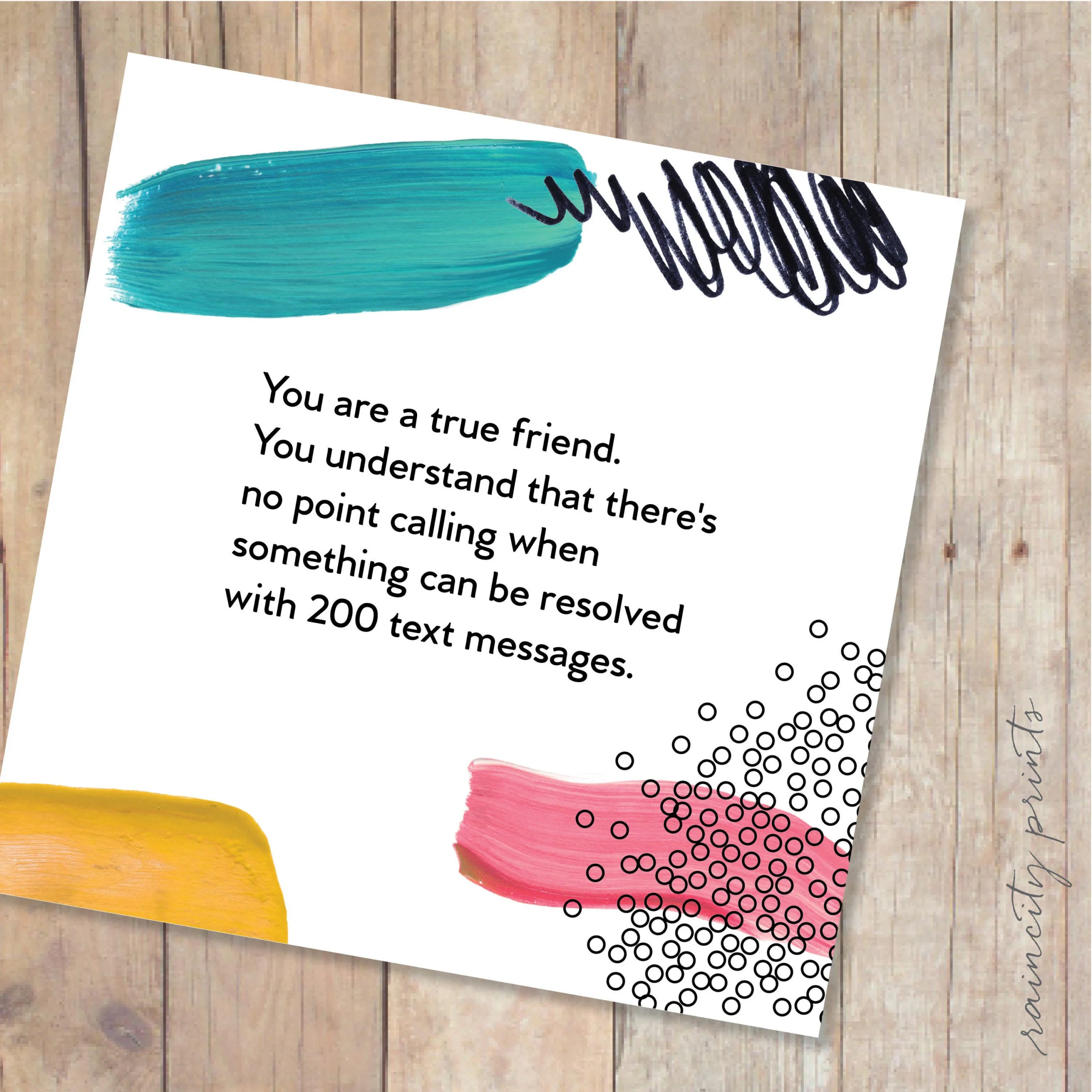 Funny Bff Friendship Card Theres No