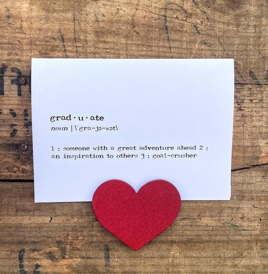 Graduate Definition Greeting Card In Typewriter Font With Envelope And Rose Sticker Graduate Definition Greeting Card In Typewriter Font With Envelope And Rose Sticker