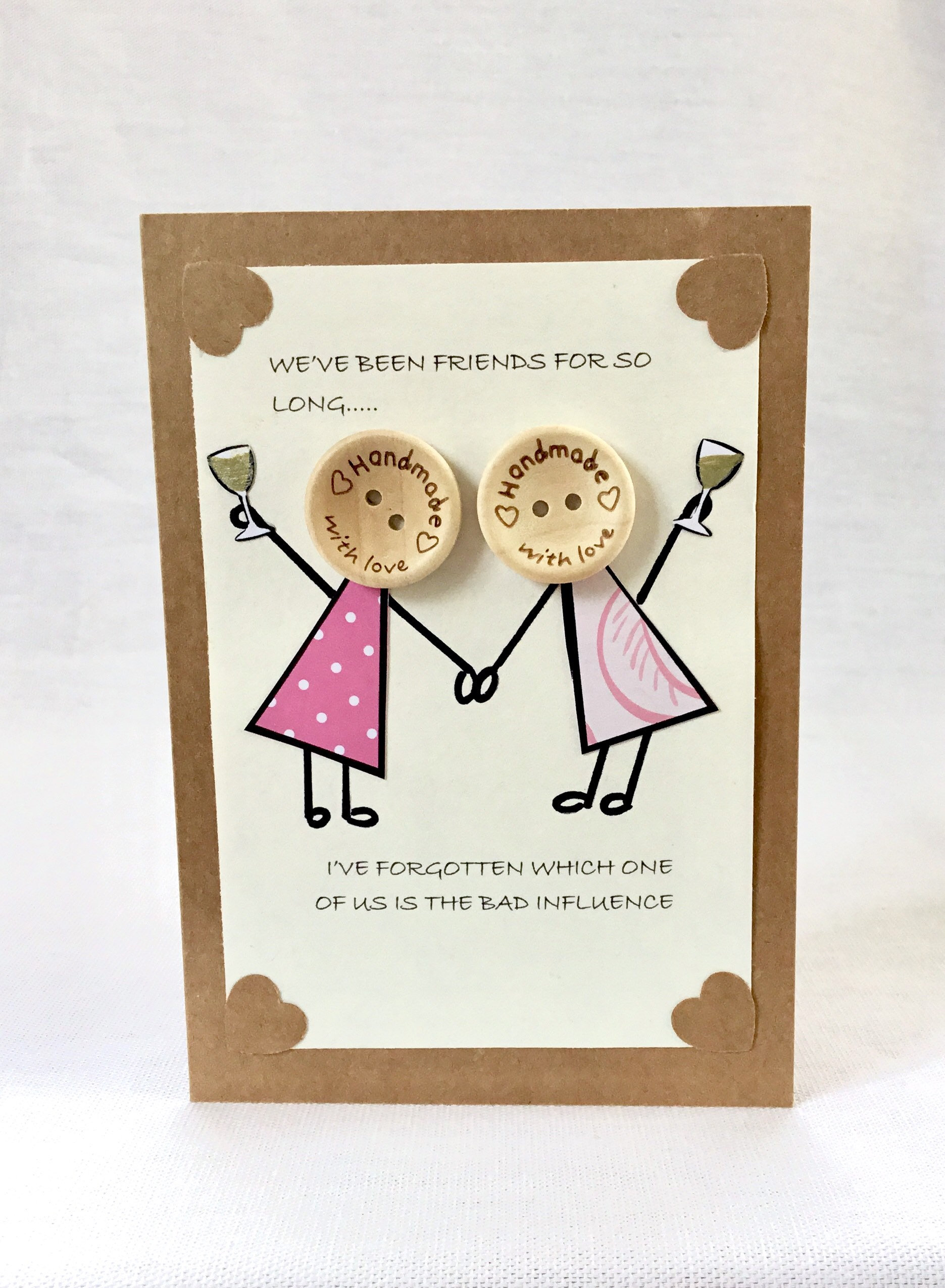 Handmade Button Best Friend Birthday