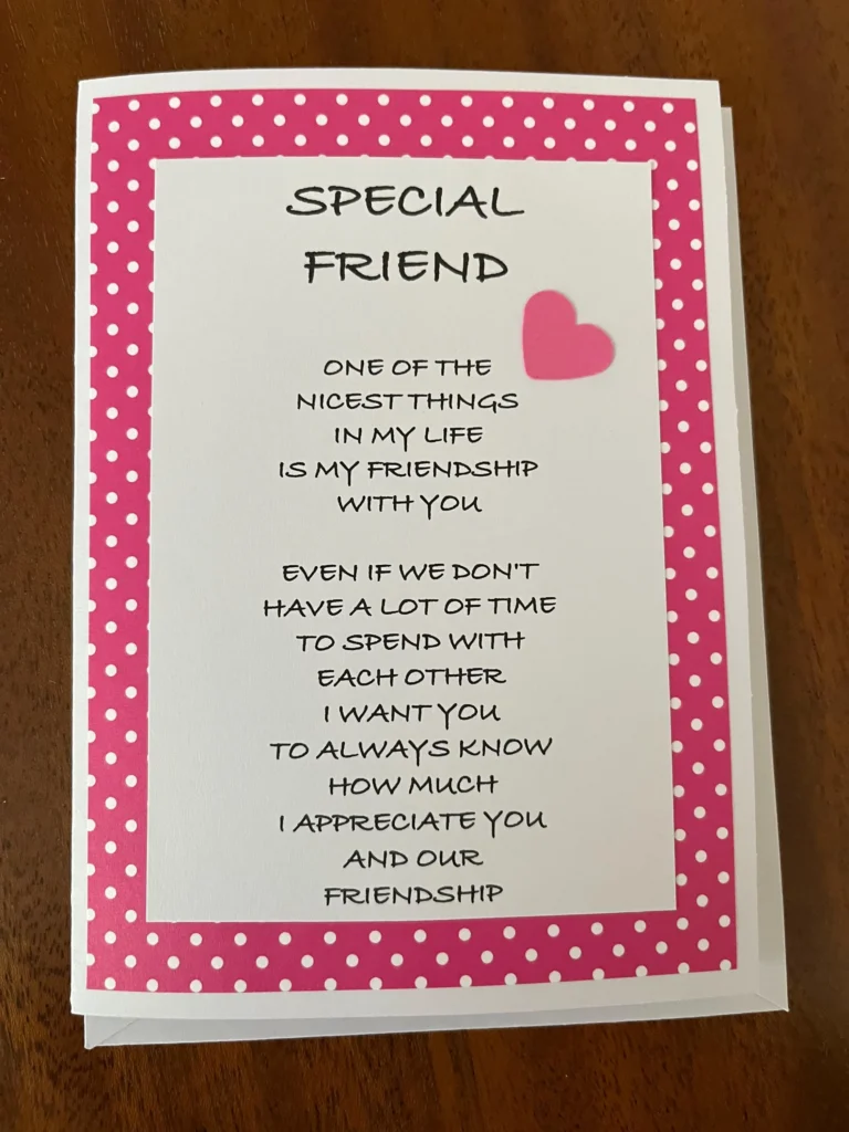 Handmade Special Friend Card Friendship Handmade Special Friend Card Friendship