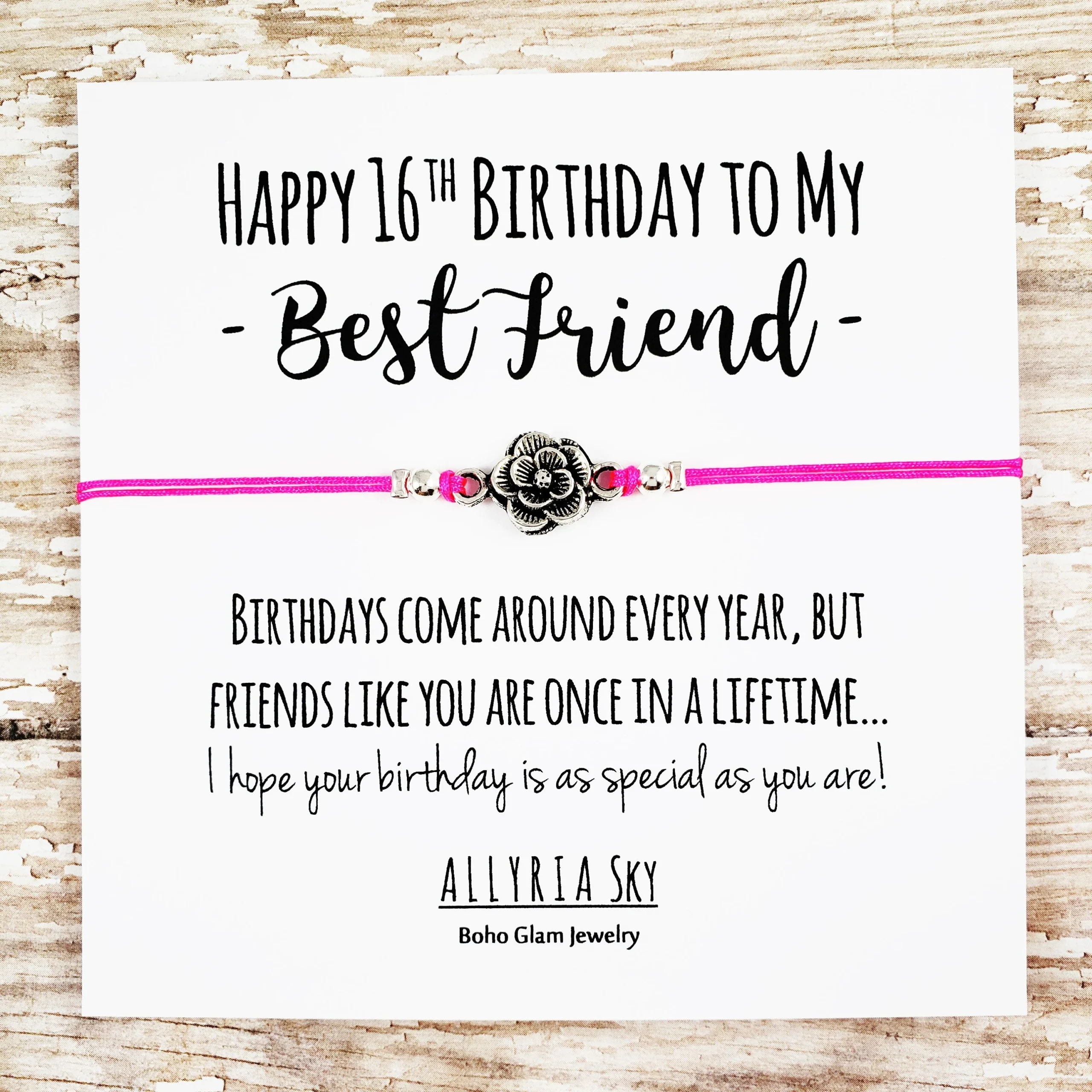 Happy 16th Birthday Best Friend Bracelet