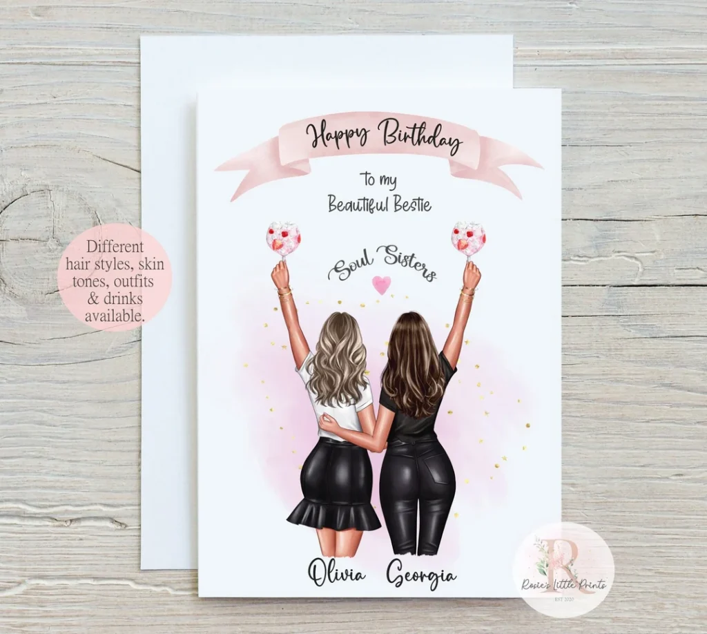 Happy Birthday Bestie Card Best Friend Happy Birthday Bestie Card Best Friend