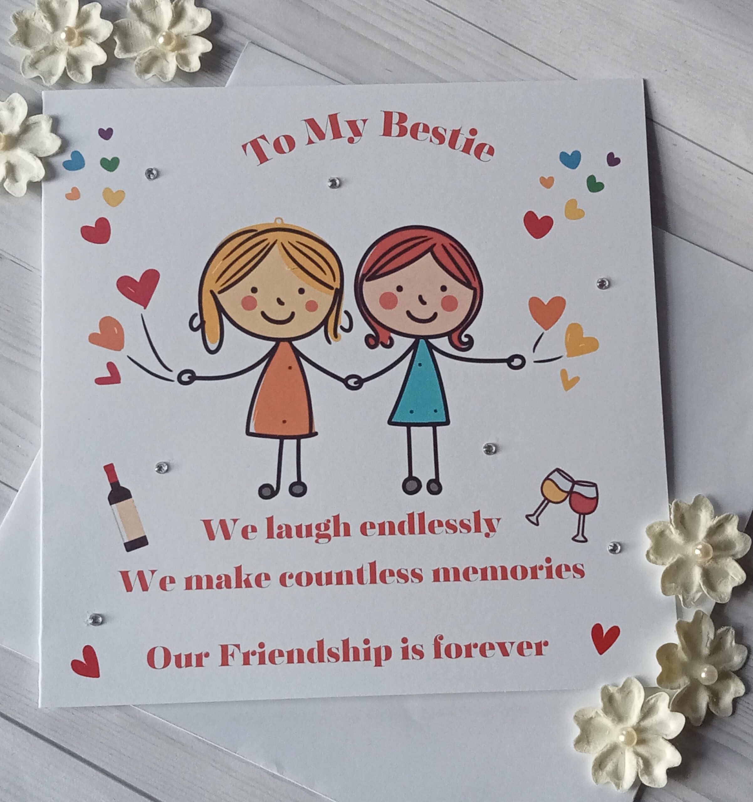 Happy Birthday Card Best Friends Besties