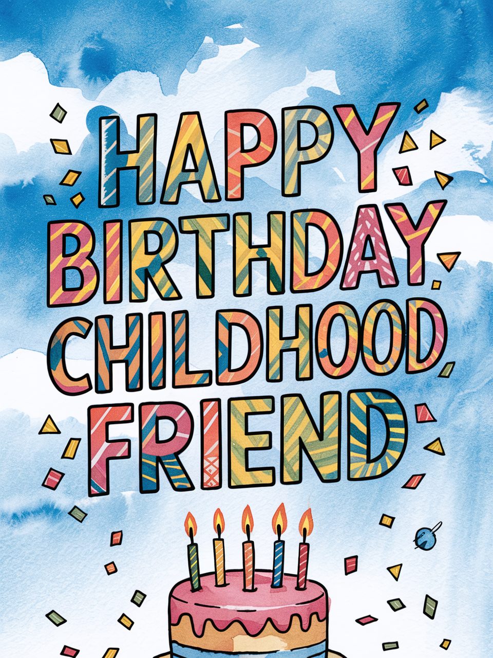 Happy Birthday Childhood Friend Card 515130