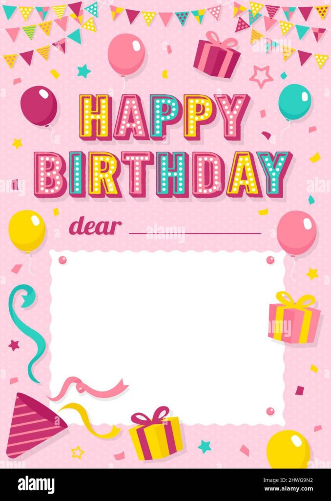 Happy Birthday Greeting Card Vector Illustration With A Space Where You Can Write Your Name Freely Image463194846 Happy Birthday Greeting Card Vector Illustration With A Space Where You Can Write Your Name Freely Image463194846