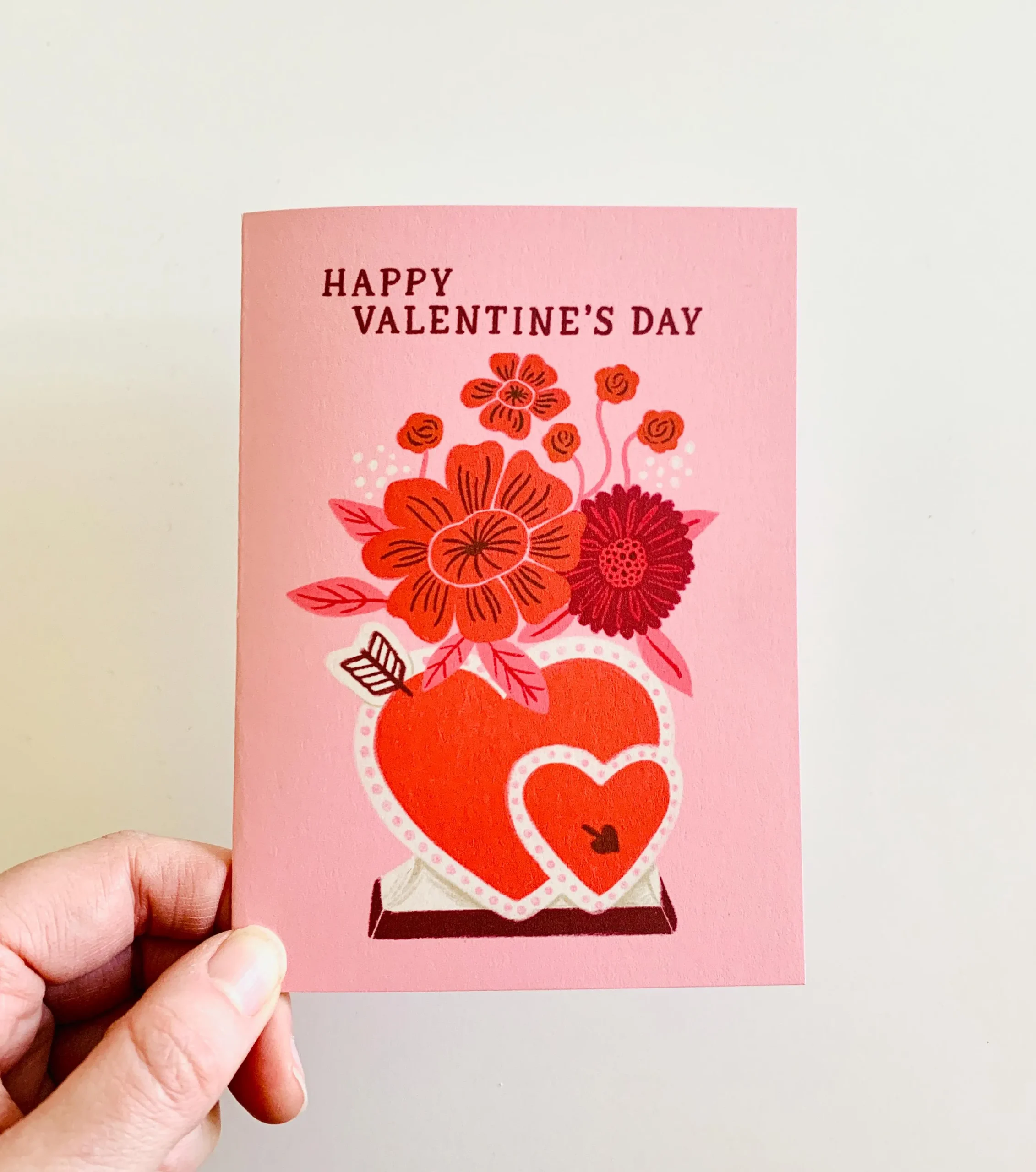 Happy Valentines Day Vase Card Valentine