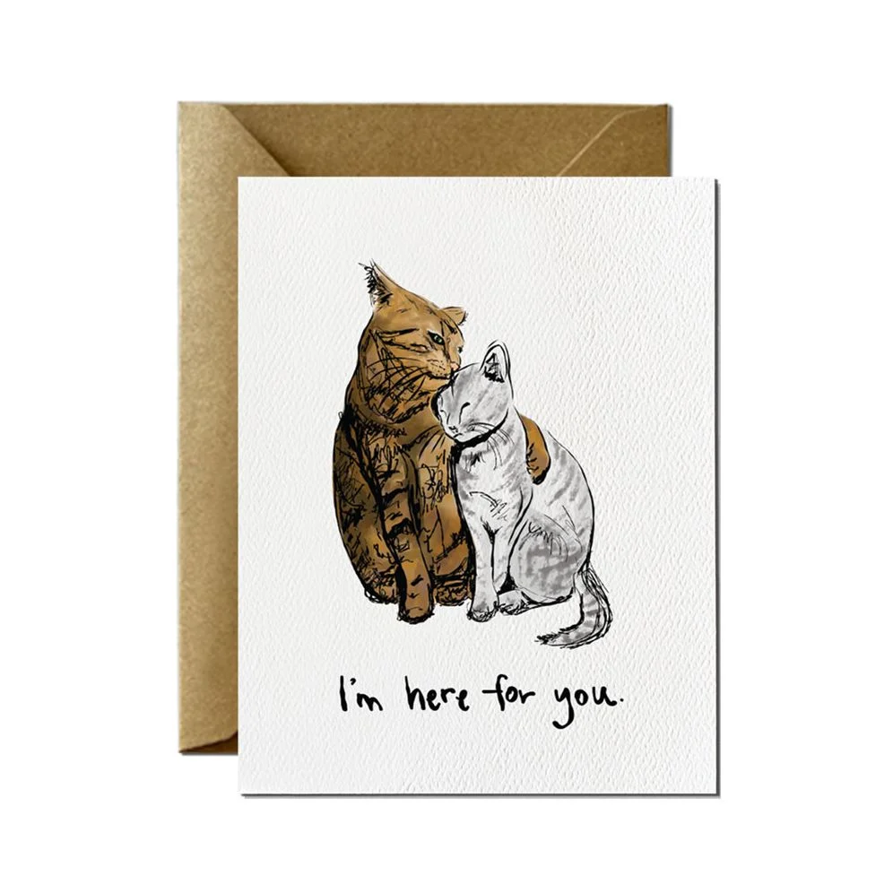 Here For You Cats Sympathy Card 0749565916257