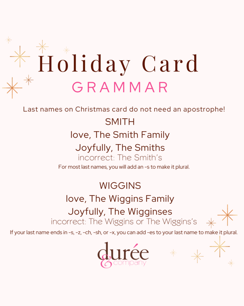 Holiday Card Punctuation