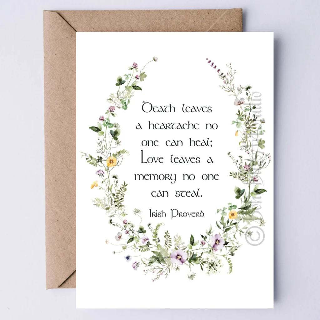 Irish Sympathy Digital Card Death Leaves Irish Sympathy Digital Card Death Leaves