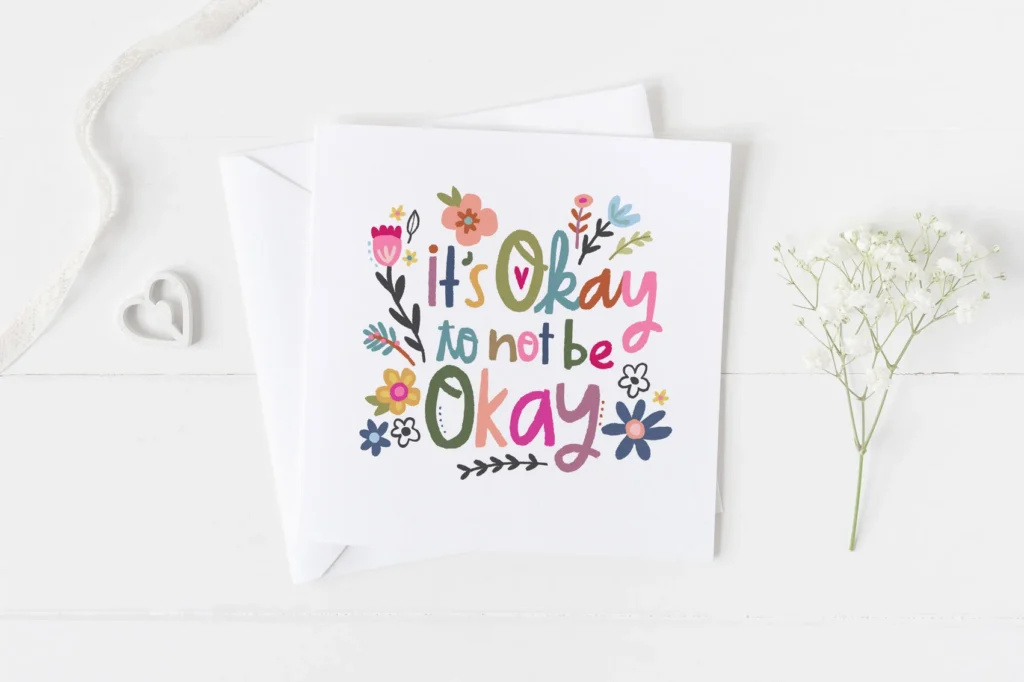 Its Okay Folded Cards 5x5 Inch Square Its Okay Folded Cards 5x5 Inch Square
