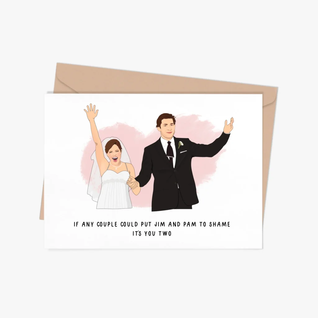 Jim And Pam Wedding Greeting Card