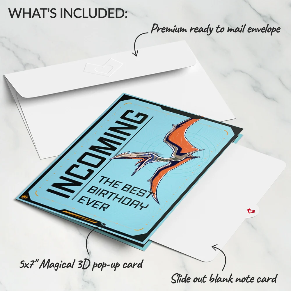 Jurassic World Rebirth Best Birthday Ever Pop Up Card