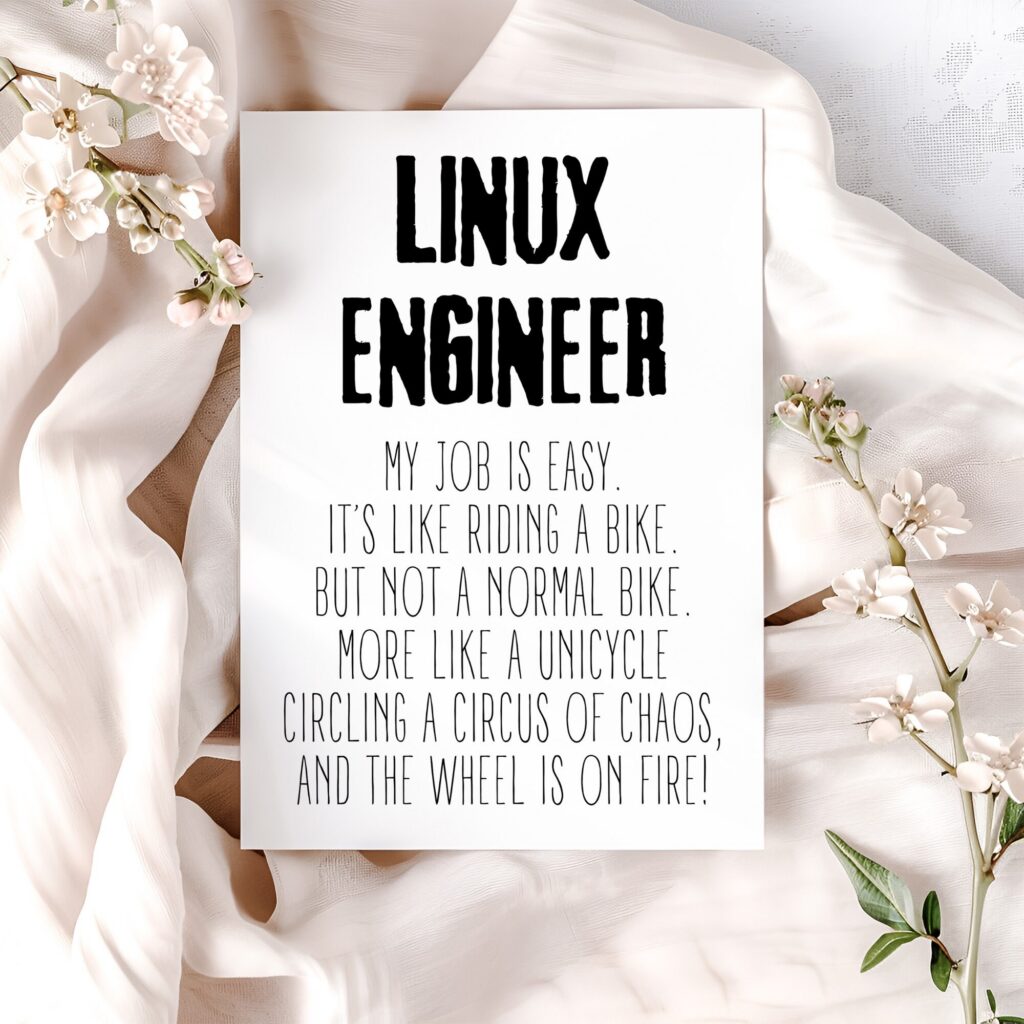 Linux Engineer Gift Card Funny Linux Linux Engineer Gift Card Funny Linux