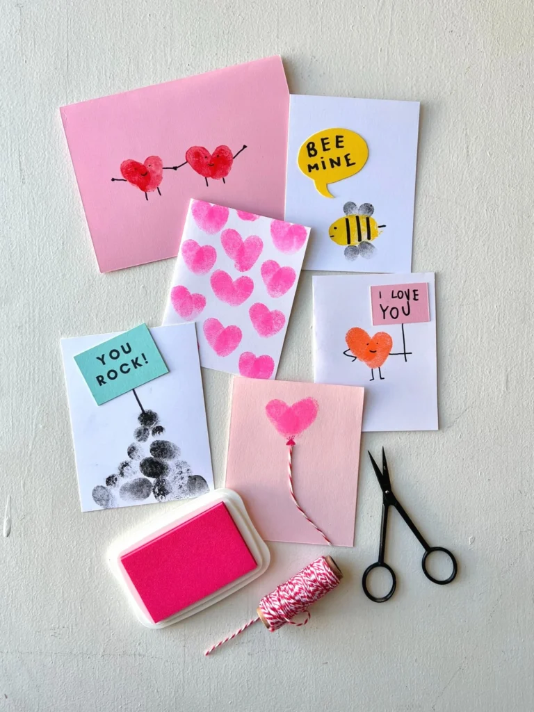 Make Easy Fingerprint Valentines With Your Kids