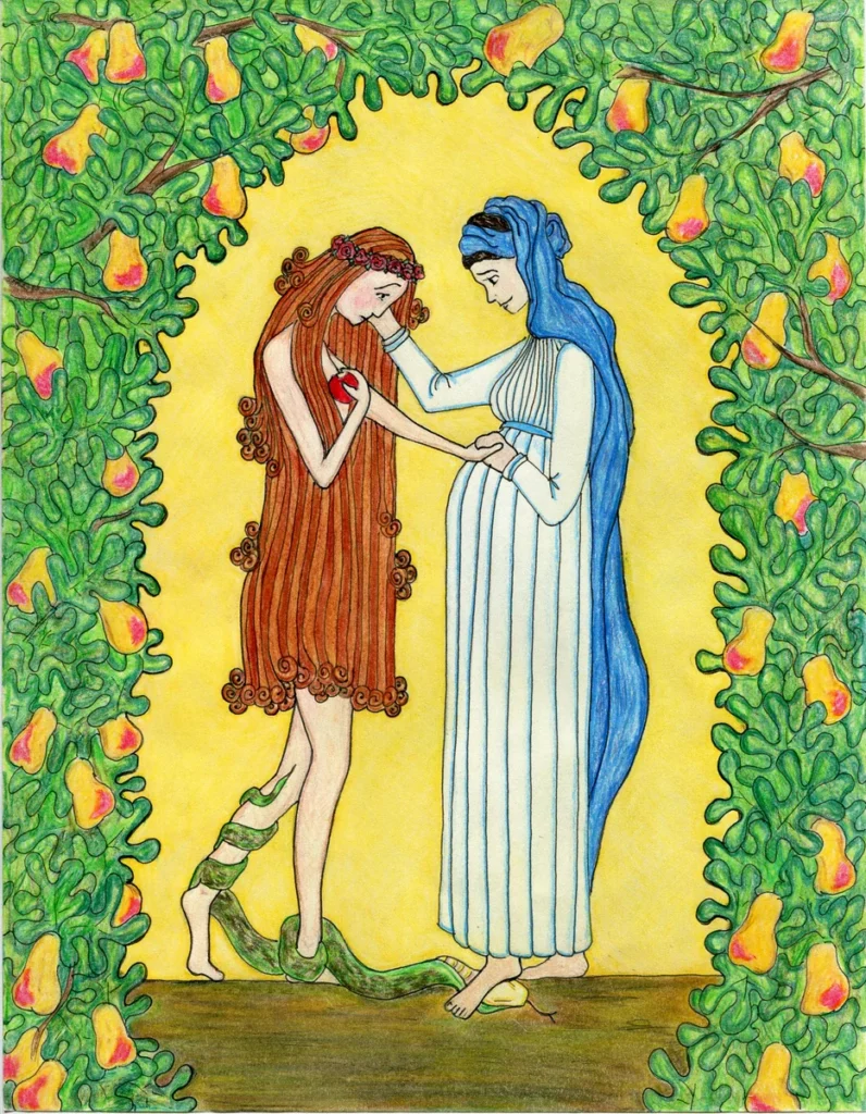 Mary And Eve Greeting Cards Mary And Eve Greeting Cards