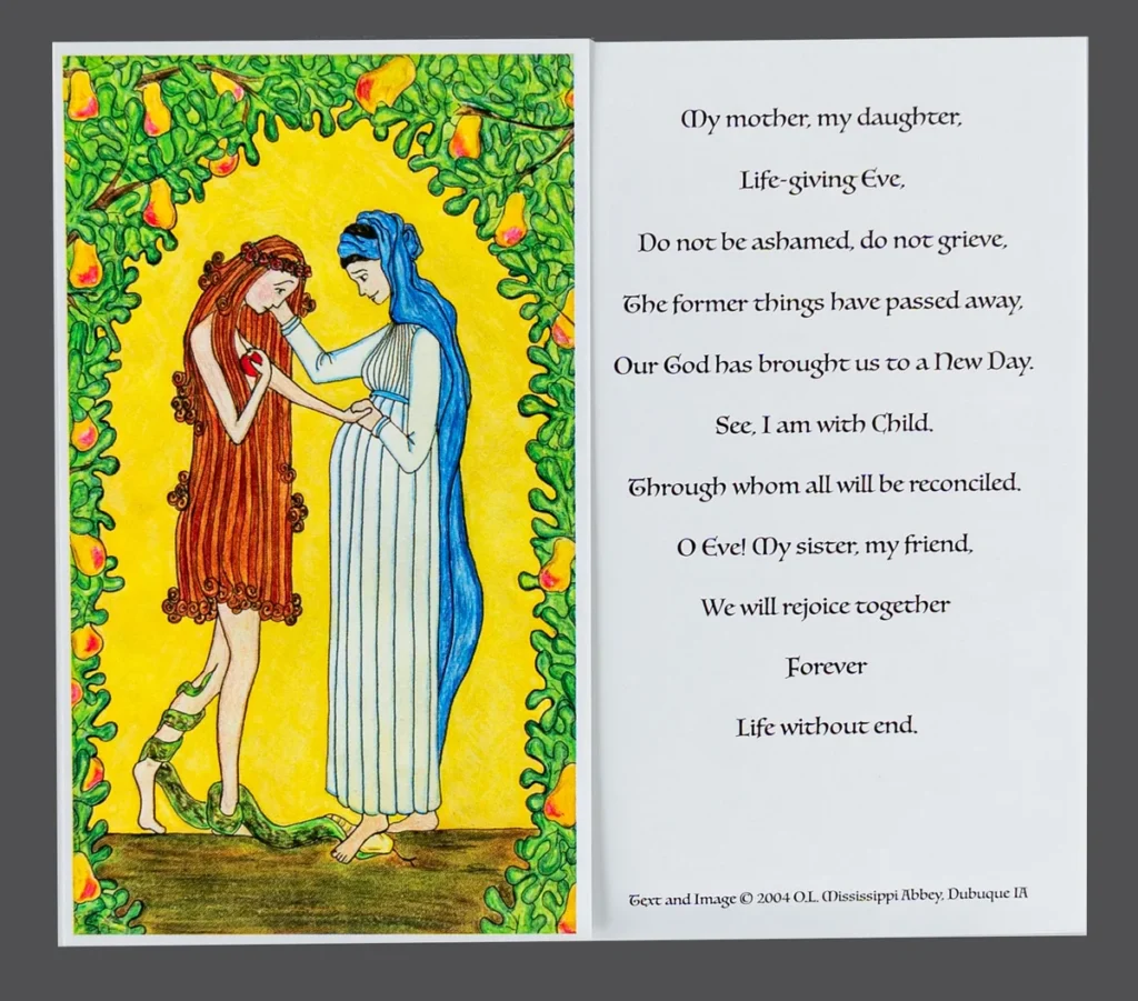 Mary And Eve Holy Cards Mary And Eve Holy Cards