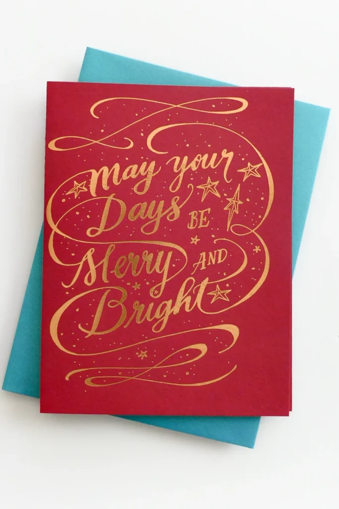 Merry And Bright Holiday Greeting Card Merry And Bright Holiday Greeting Card