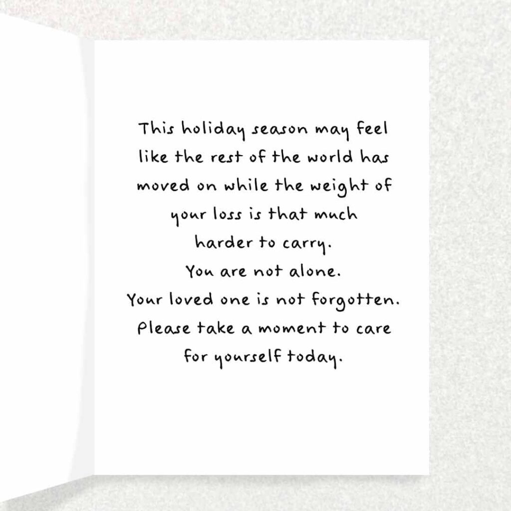 Missing A Loved One This Holiday Season Grief And Loss Christmas Sympathy Card Missing A Loved One This Holiday Season Grief And Loss Christmas Sympathy Card