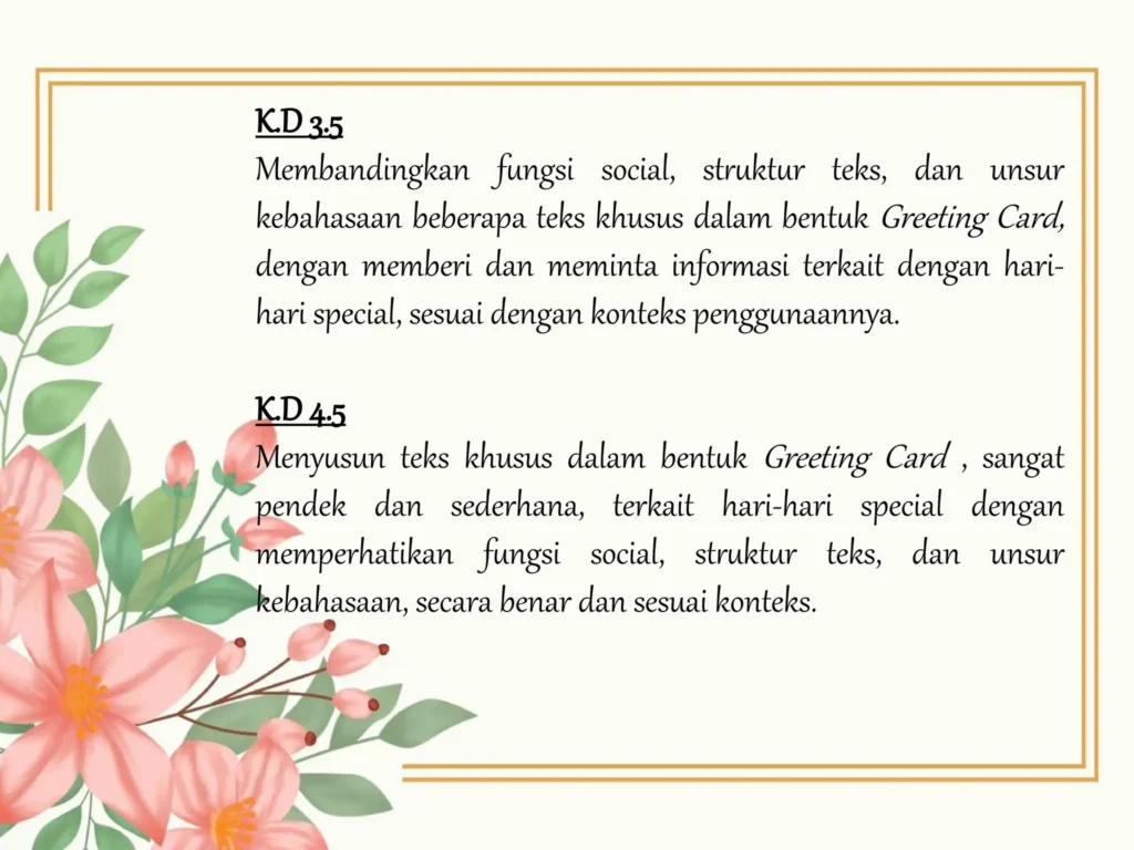 Modul Belajar Bahasa Inggris Kelas 8 Greeting Card Ppt Modul Belajar Bahasa Inggris Kelas 8 Greeting Card Ppt