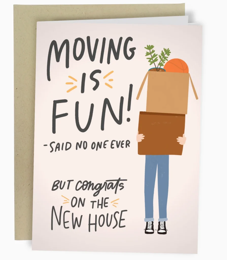 Moving Is Fun Greeting Card Moving Is Fun Greeting Card