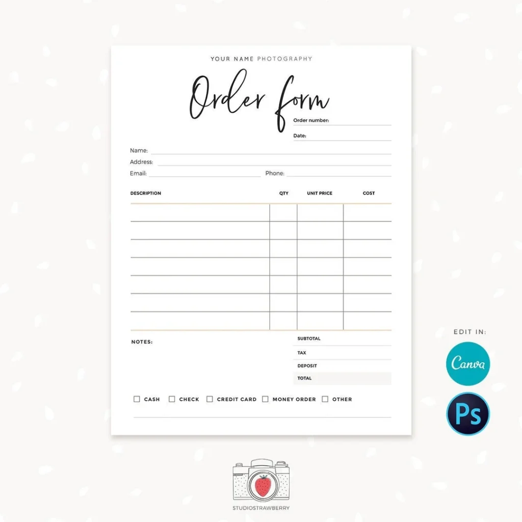 Order Form Template Order Form Template Order Form Template Order Form Template