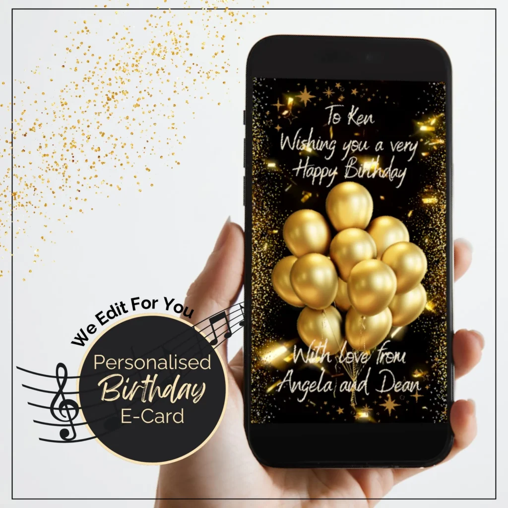 Personalised Birthday Ecard Digital Personalised Birthday Ecard Digital