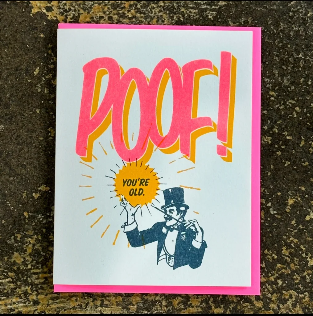 Poof Youre Old Birthday Card 1 Poof Youre Old Birthday Card 1